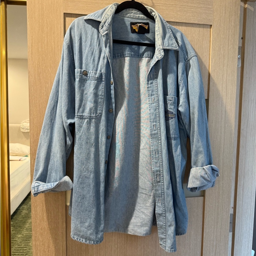 Vintage Harley Davidson Button-Up Shirt